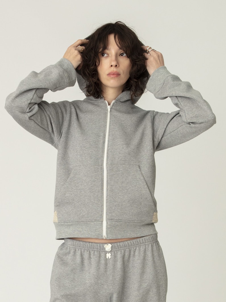 レース ジップアップ フーディー 詳細画像 light gray 3