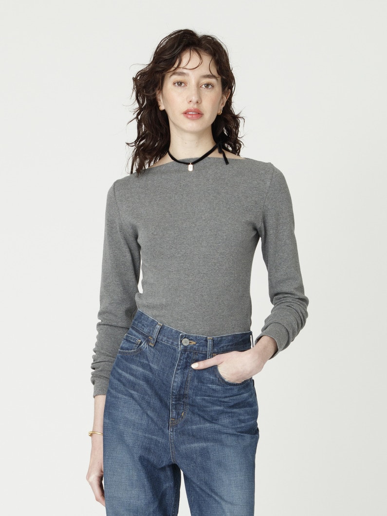 ドライスムース ロングスリーブティー 詳細画像 top gray 1