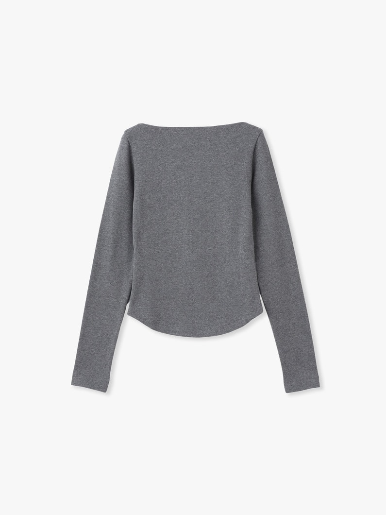 ドライスムース ロングスリーブティー 詳細画像 top gray 3