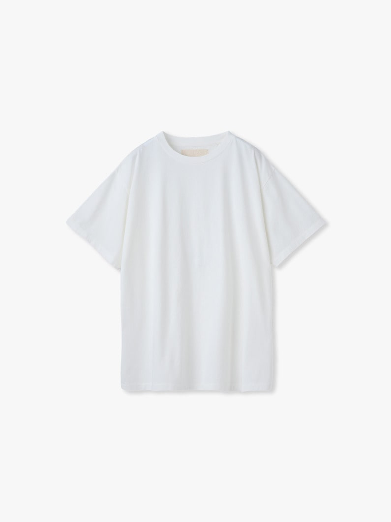 オーガニックコットン オーバーサイズ ティー 詳細画像 white