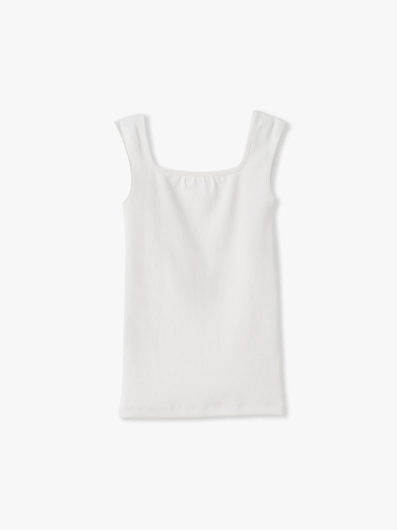 ベアリブ スリーブレス トップ（オフホワイト/ブラック/ブルー） 詳細画像 blue 1