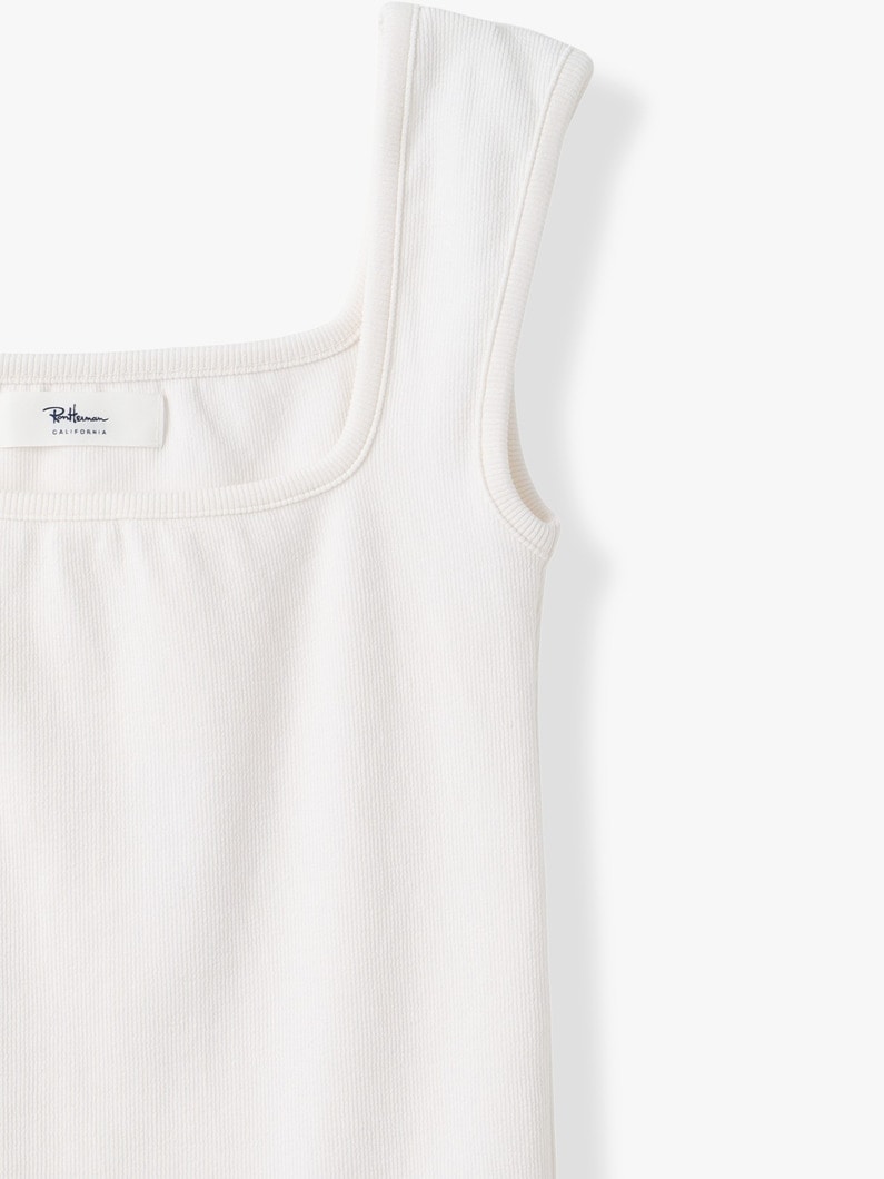 ベアリブ スリーブレス トップ（オフホワイト/ブラック/ブルー） 詳細画像 blue 2