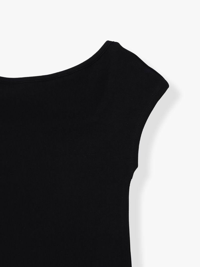 ベアリブ フレンチスリーブ トップ（オフホワイト/ブラック/ブルー） 詳細画像 blue 2