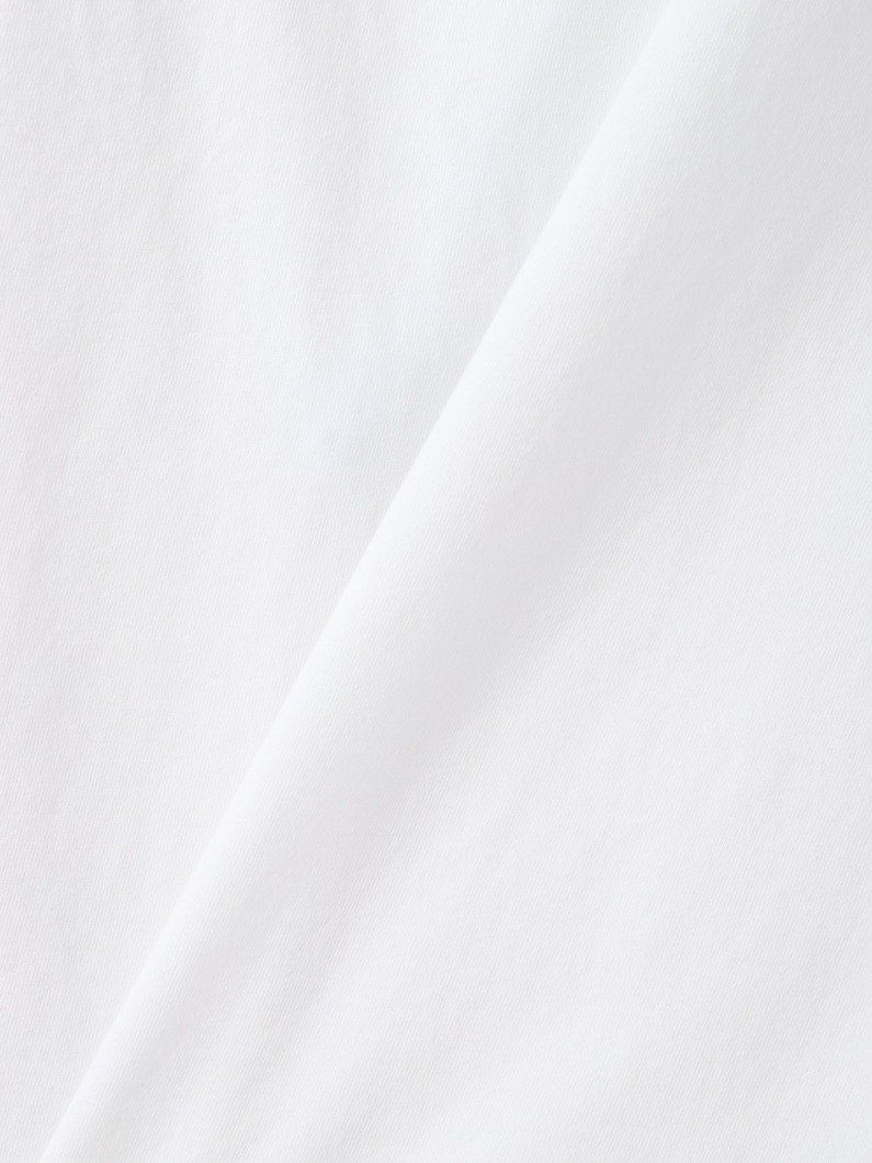 オーガニックコットン ベーシック ティー（ホワイト/ブラック） 詳細画像 off white 3