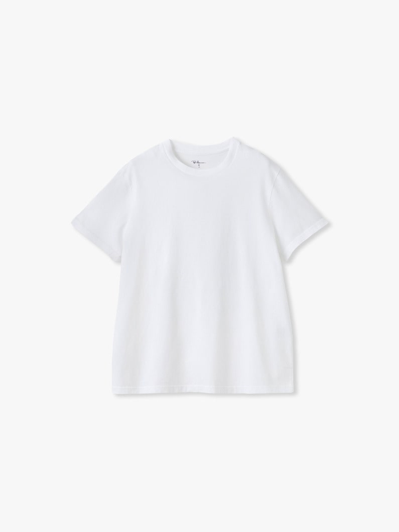 オーガニックコットン ベーシック ティー（ホワイト/ブラック） 詳細画像 off white 1