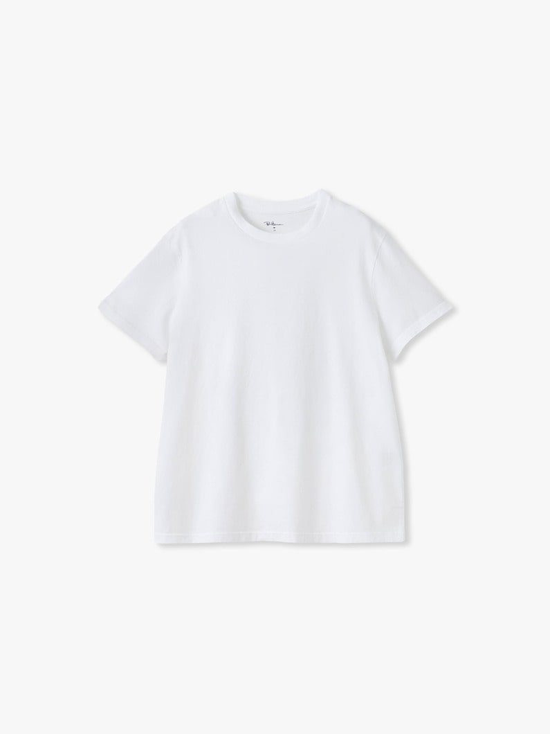 オーガニックコットン ベーシック ティー（ホワイト/ブラック） 詳細画像 off white 4