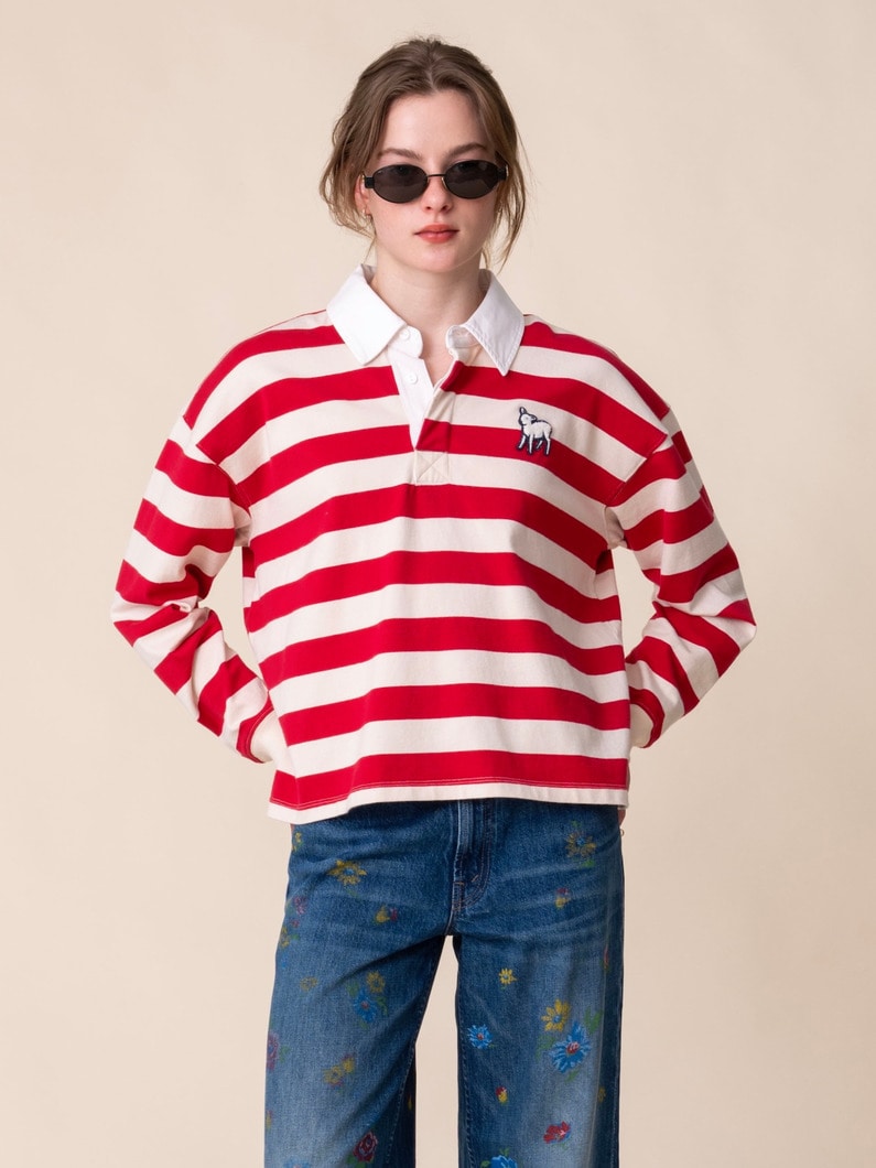 ボックスマッチ ラガーシャツ 詳細画像 red 1