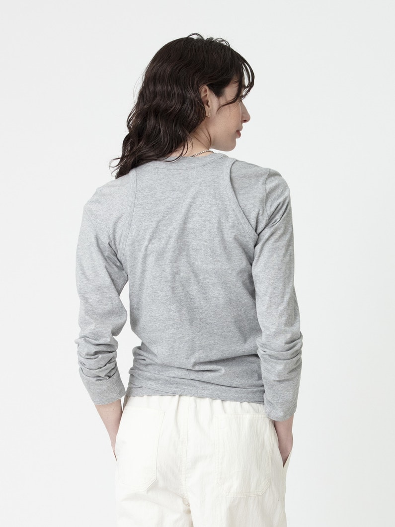 2ピース レイヤード トップ セット 詳細画像 medium gray 2