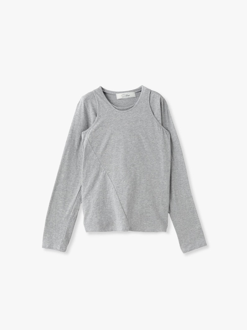 2ピース レイヤード トップ セット 詳細画像 medium gray 3