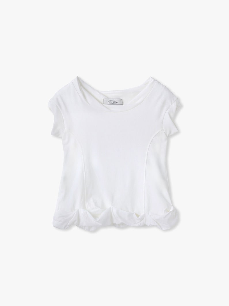 レイヤード ツイスト ティー 詳細画像 white 1