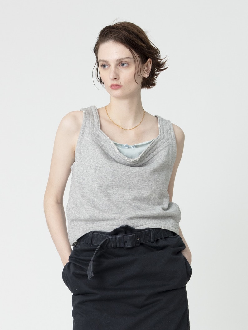 スウェット スリーブレス トップ 詳細画像 medium gray 1