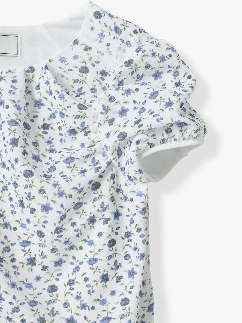 フラワー プリント スリーブレス ブラウス 詳細画像 blue 2