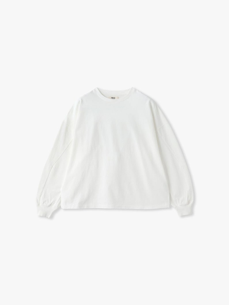 パネルスリーブ ロングスリーブティー 詳細画像 white 4