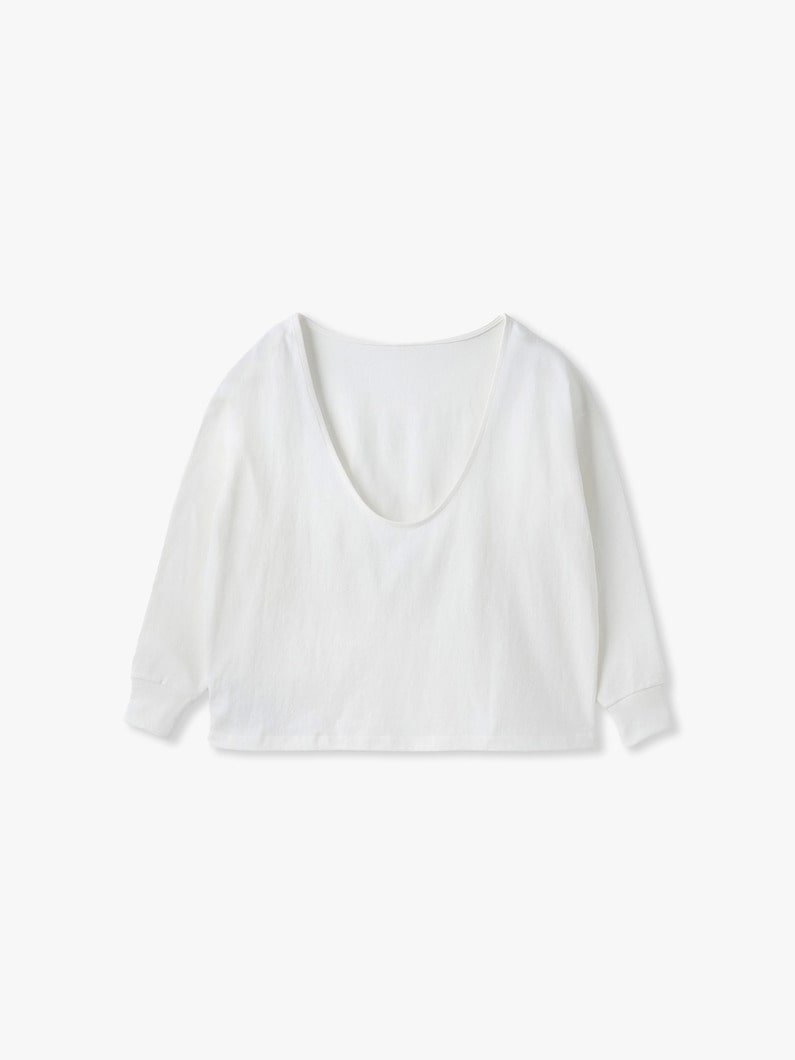 スーパーアメリカンドライコットン  バックオープン ティー 詳細画像 white 1