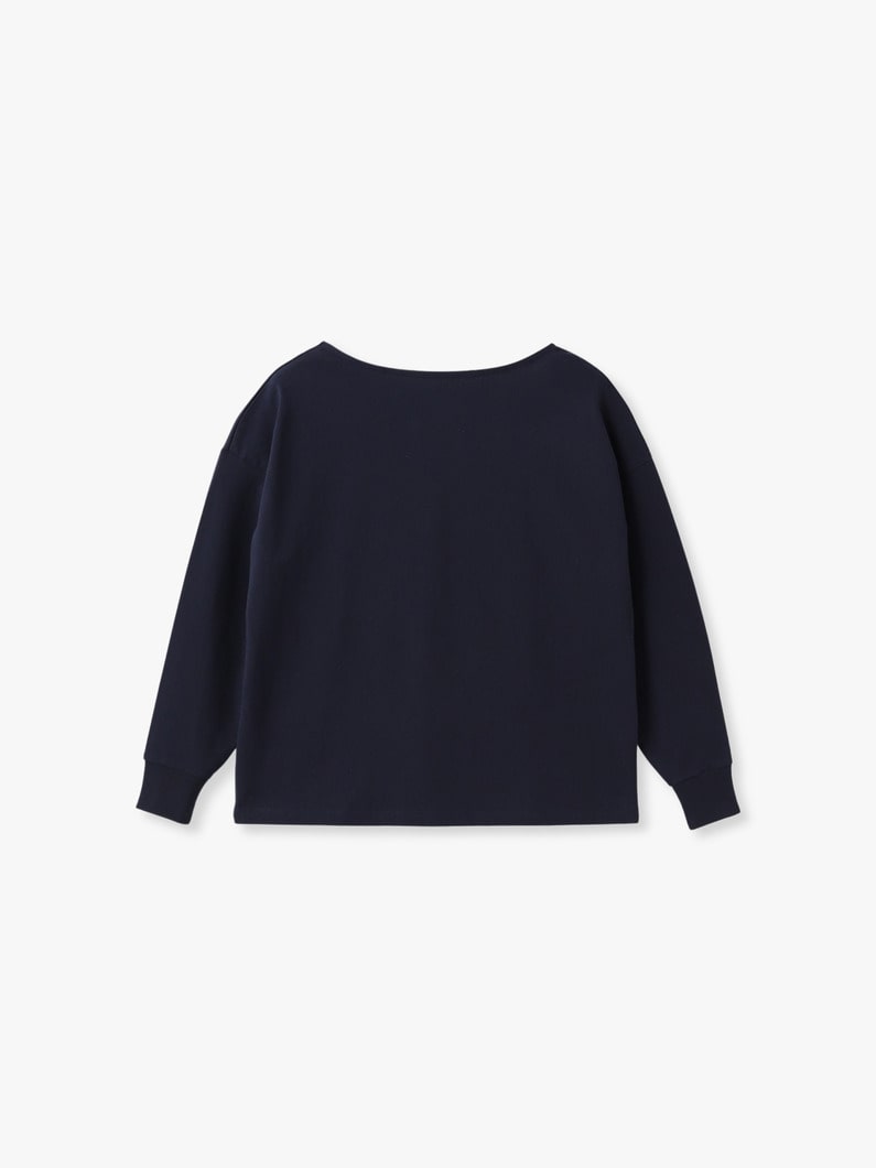 スーパーアメリカンドライコットン  バックオープン ティー 詳細画像 navy