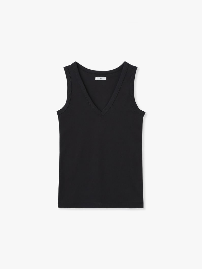 アメリカン ドライコットン Vネック スリーブレス トップ 詳細画像 charcoal gray