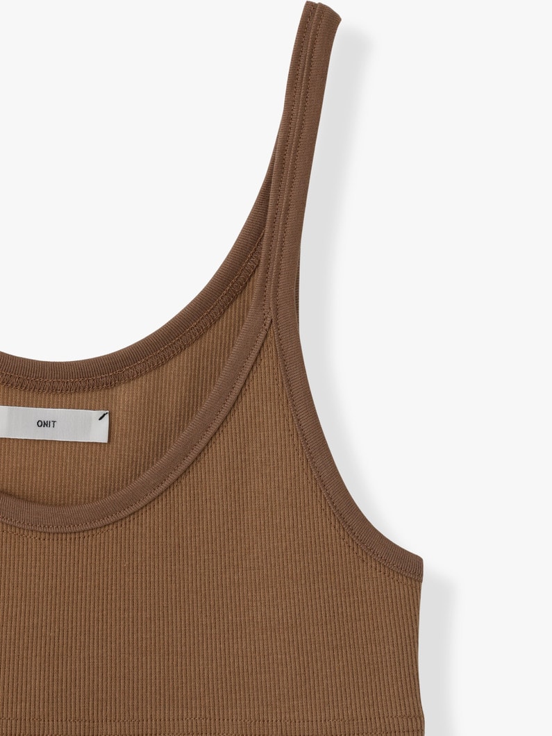 リブ レイヤード スリーブレス トップ 詳細画像 gray 6