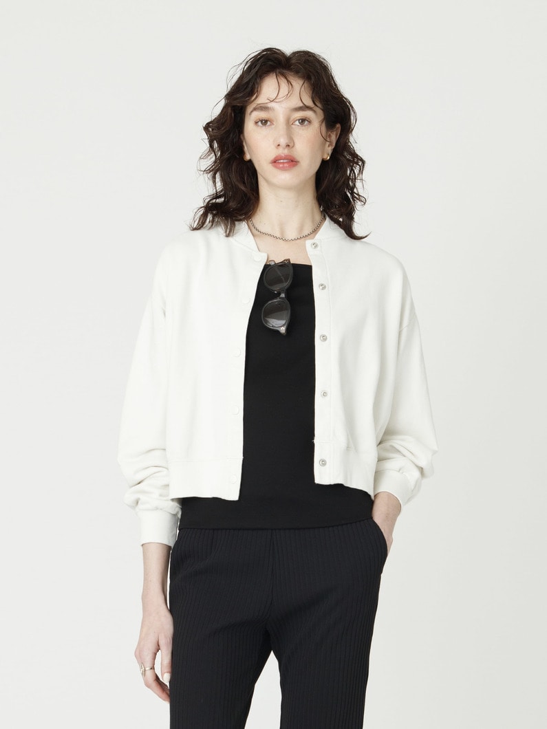 サステナブルコットン スウェット カーディガン（women） 詳細画像 ivory
