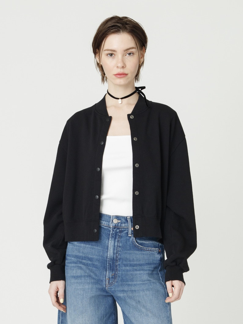 サステナブルコットン スウェット カーディガン（women） 詳細画像 black 1