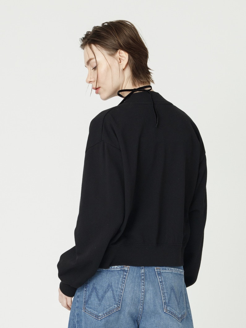 サステナブルコットン スウェット カーディガン（women） 詳細画像 black 2