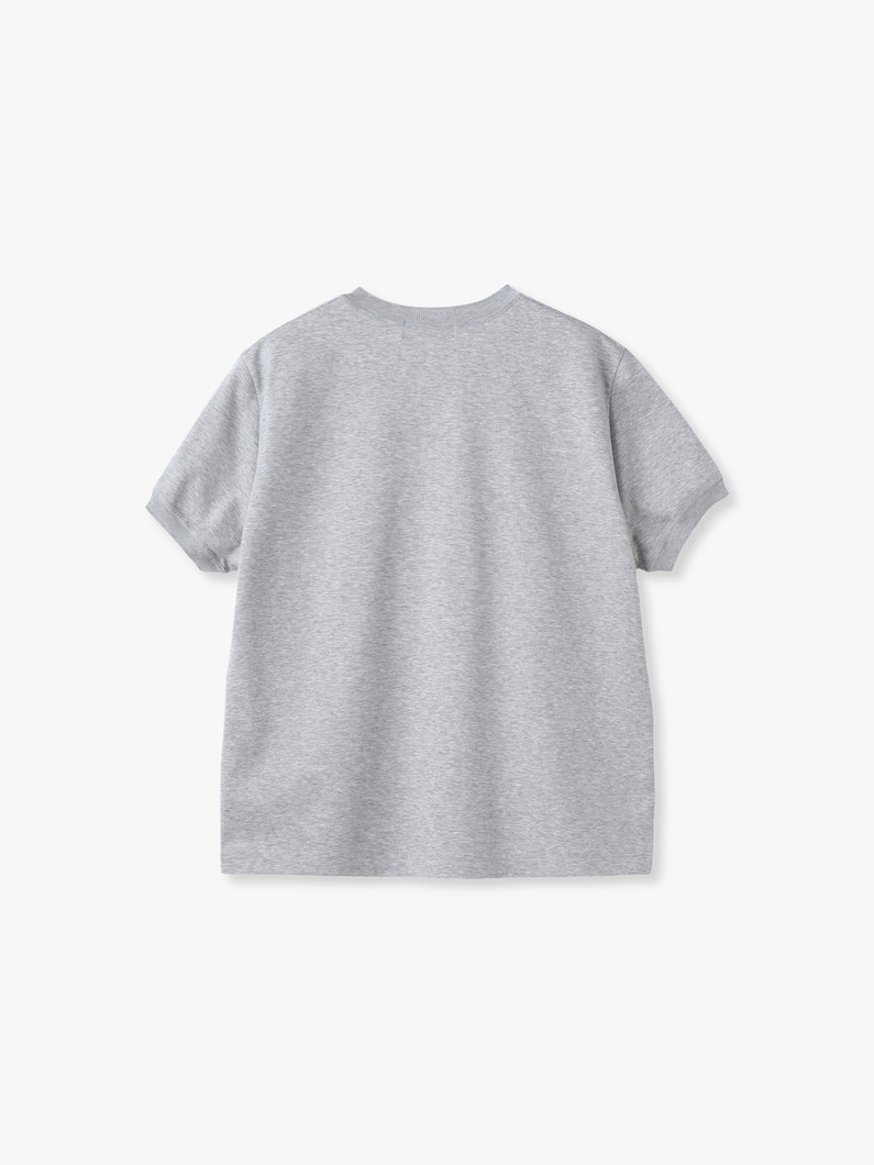 コットンポンチ ニットカラー ティー（トップグレー） 詳細画像 top gray 1
