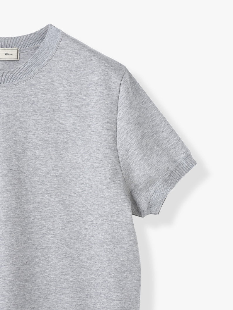 コットンポンチ ニットカラー ティー（トップグレー） 詳細画像 top gray 2