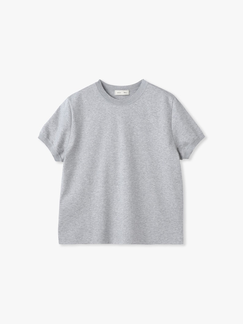 コットンポンチ ニットカラー ティー（トップグレー） 詳細画像 top gray 4