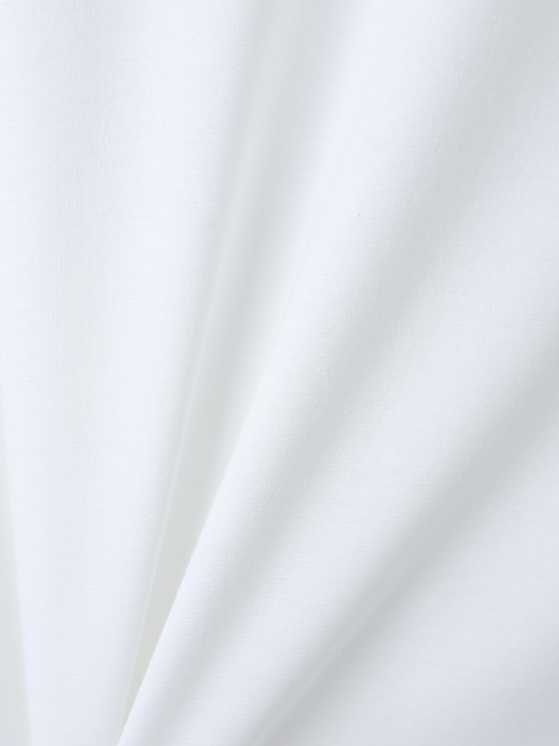 コットンポンチ ニットカラー ティー（ホワイト/ブラック） 詳細画像 white 3