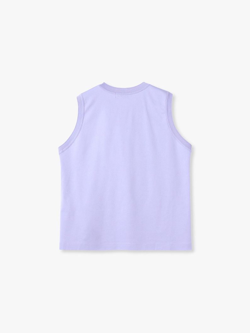 コットンポンチ ニットカラー スリーブレス トップ（ラベンダー） 詳細画像 lavender 1