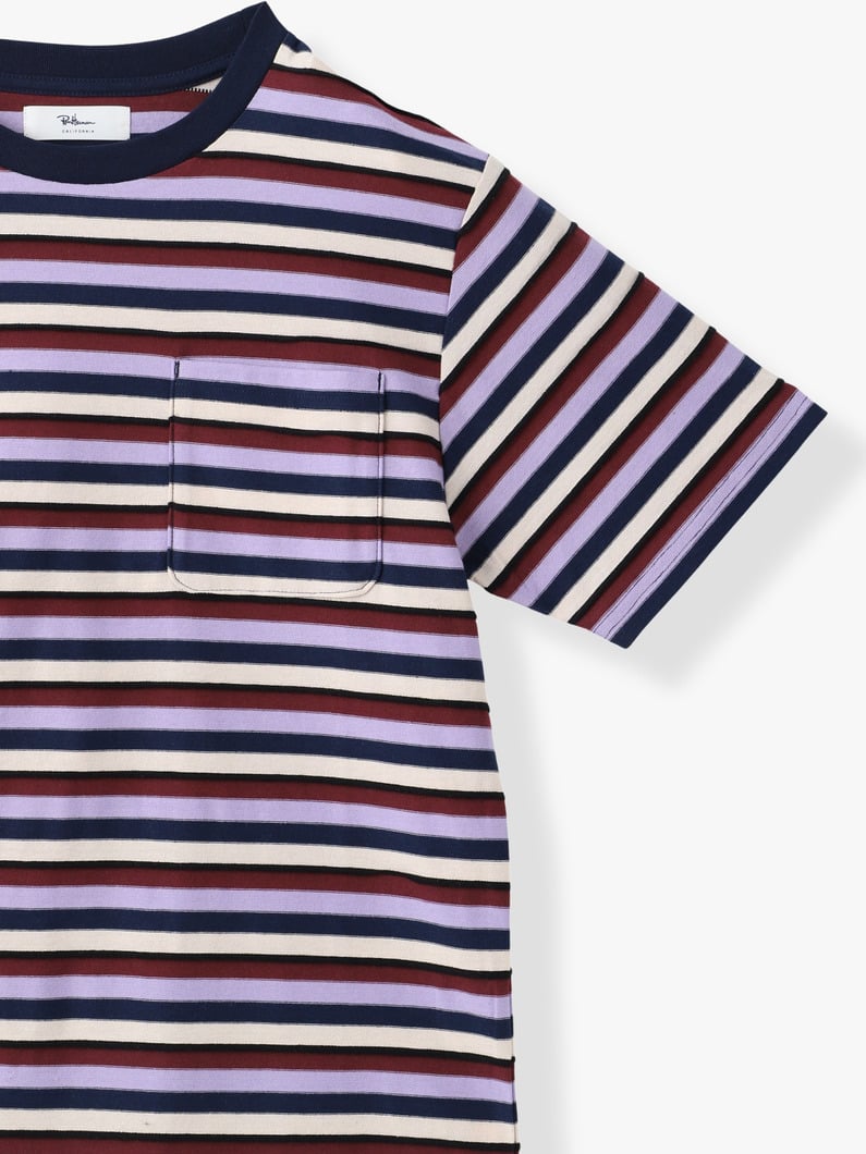 ジャカード ストライプ ティー 詳細画像 burgundy 2