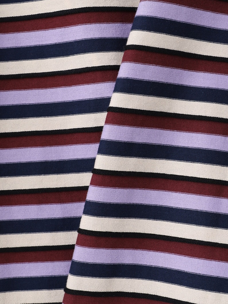 ジャカード ストライプ ティー 詳細画像 burgundy 3