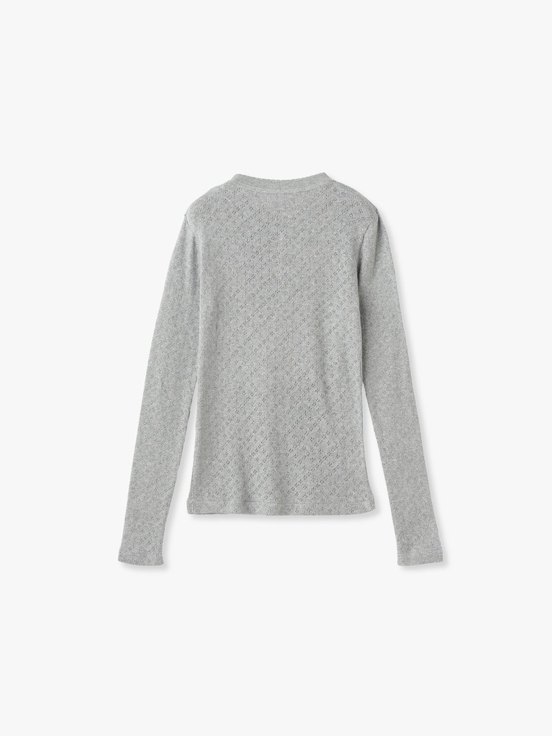 アイレット ヘンリーネック トップ 詳細画像 white 1