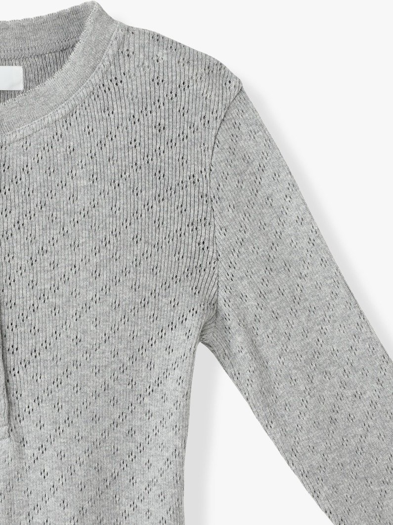 アイレット ヘンリーネック トップ 詳細画像 white 2