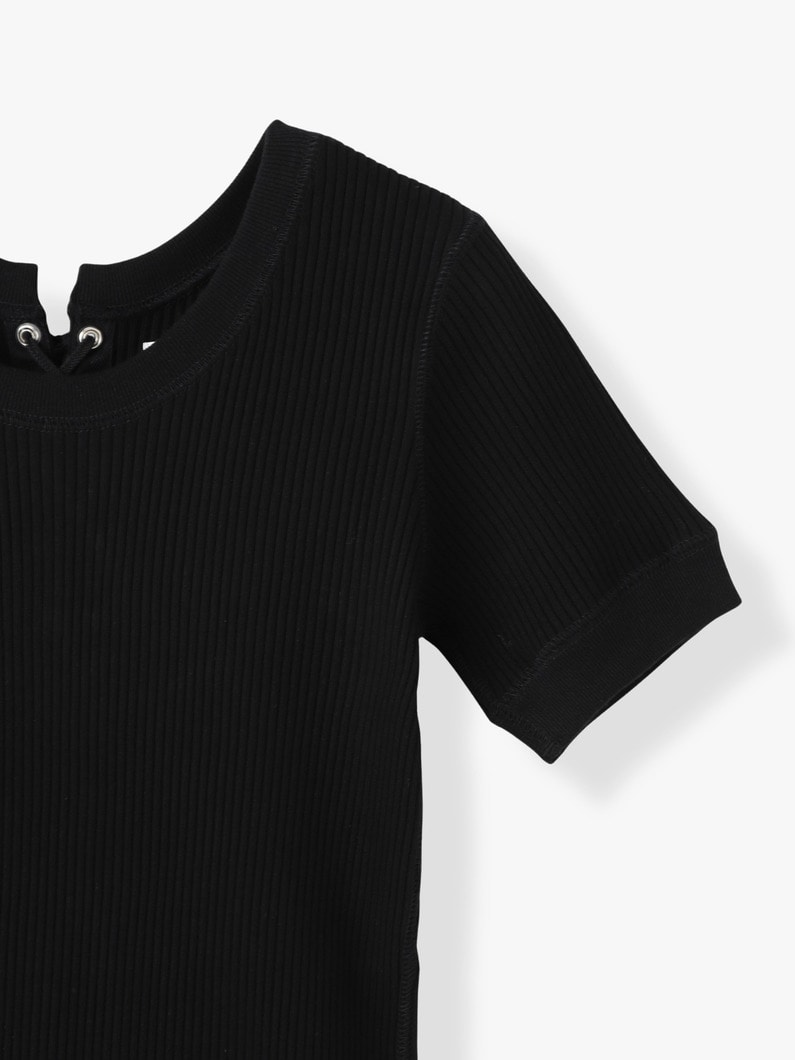 レースアップ ワイドリブ トップ 詳細画像 off white 2