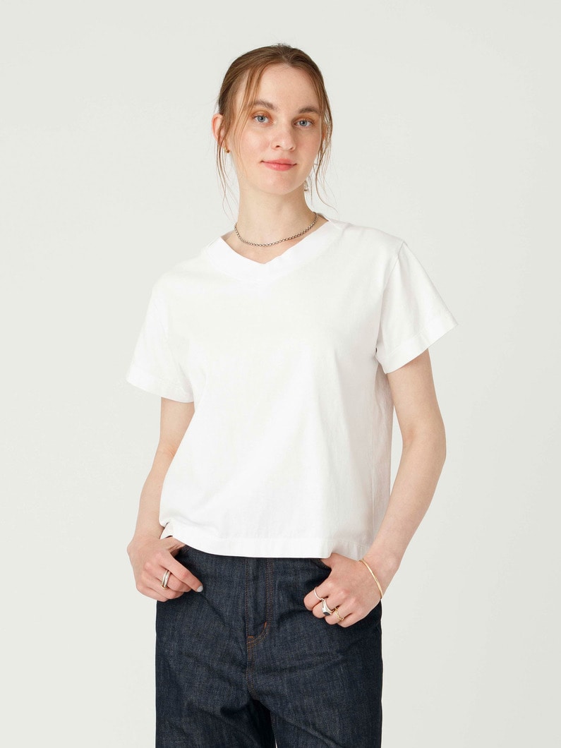 Vネック ティー 詳細画像 white 1