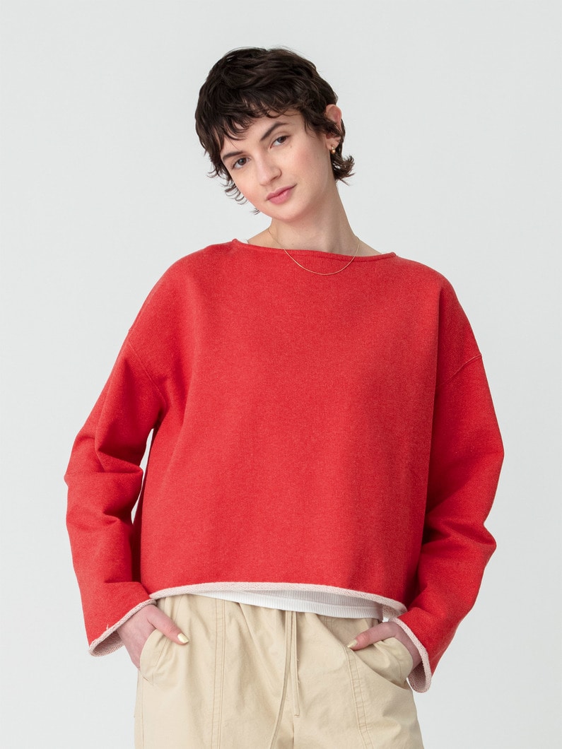 カットオフ スウェット トップ 詳細画像 red