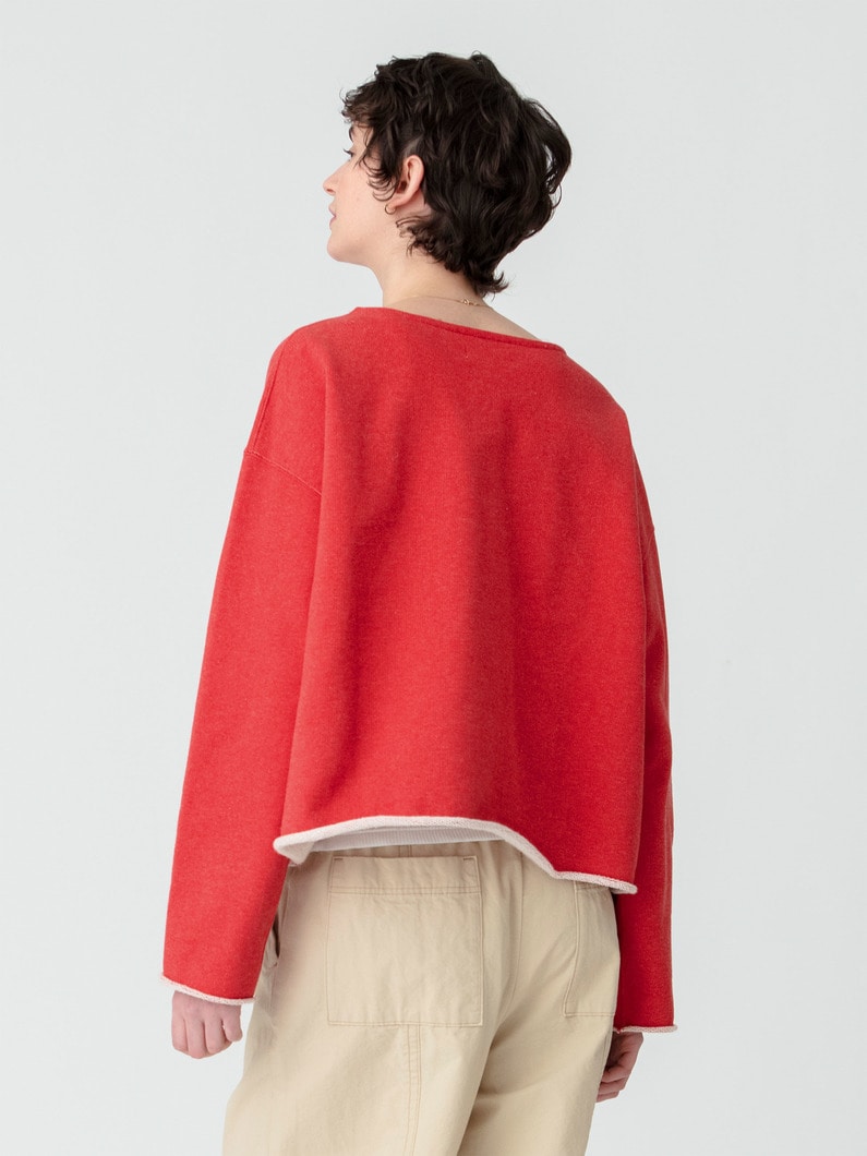 カットオフ スウェット トップ 詳細画像 red 2