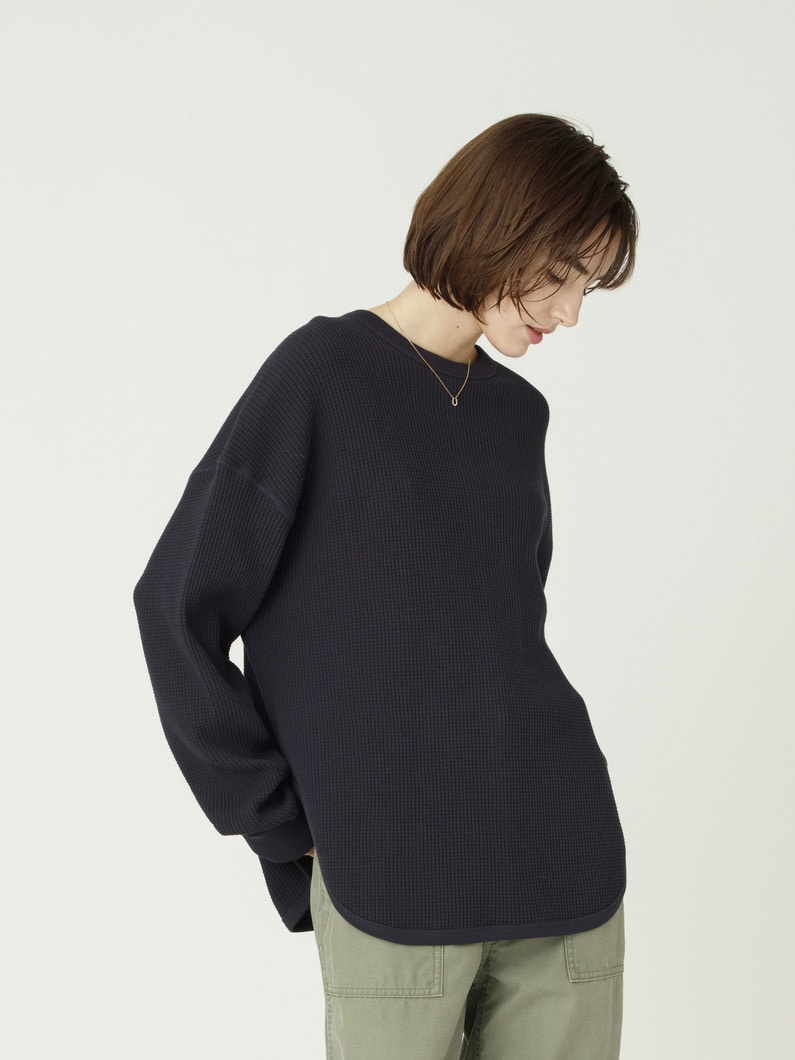 バック ヘンリー ワッフル プルオーバー 詳細画像 charcoal gray 1