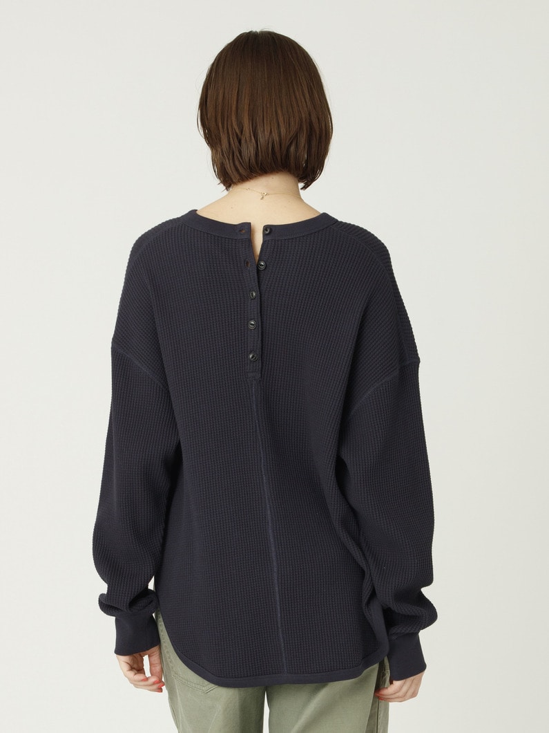 バック ヘンリー ワッフル プルオーバー 詳細画像 charcoal gray 2