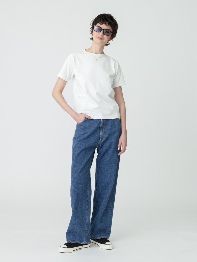 ベーシック ティー（ホワイト/ネイビー/テラコッタ） 詳細画像 white 2