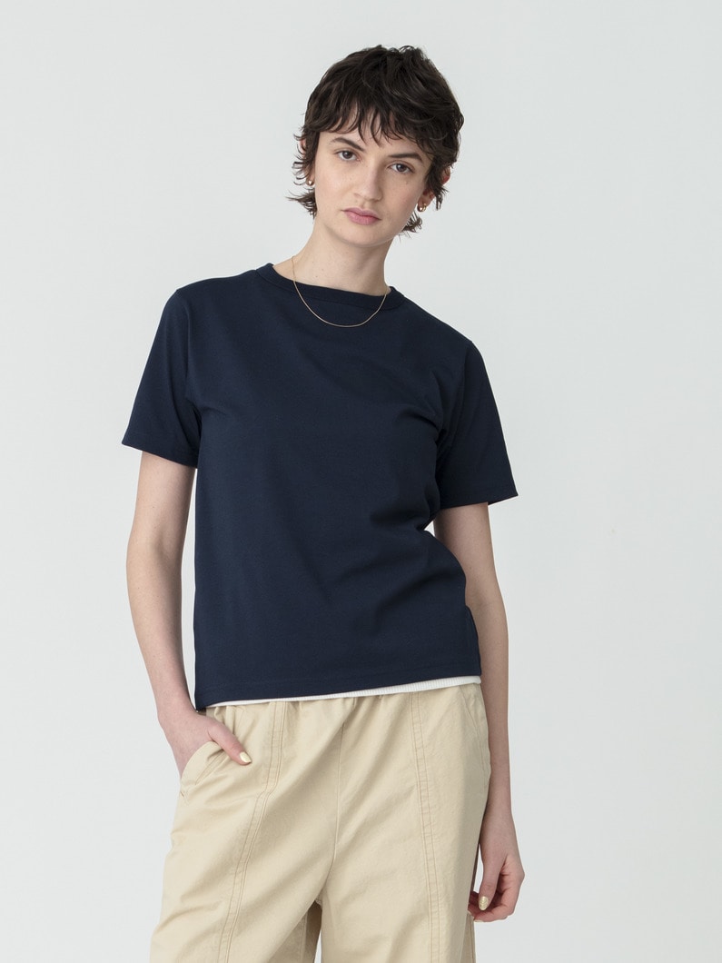 ベーシック ティー（ホワイト/ネイビー/テラコッタ） 詳細画像 navy