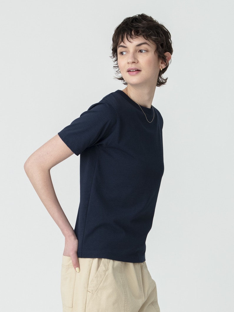 ベーシック ティー（ホワイト/ネイビー/テラコッタ） 詳細画像 navy 2