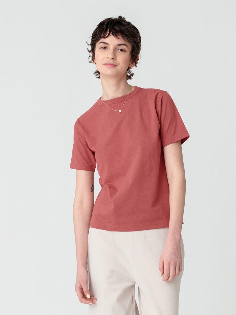 ベーシック ティー（ホワイト/ネイビー/テラコッタ） 詳細画像 terracotta