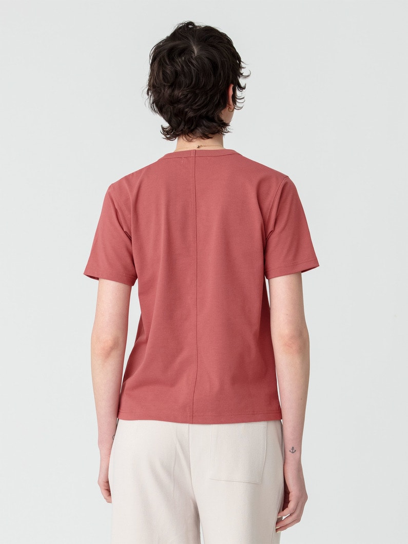 ベーシック ティー（ホワイト/ネイビー/テラコッタ） 詳細画像 terracotta 2