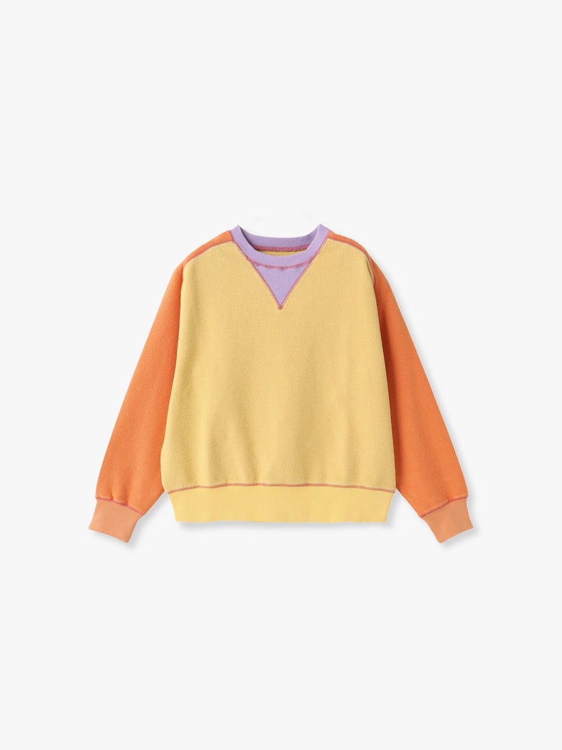 バイカラー スウェット トップ 詳細画像 yellow 3