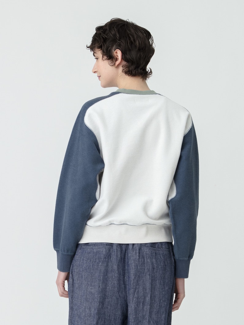 バイカラー スウェット トップ 詳細画像 light gray 2