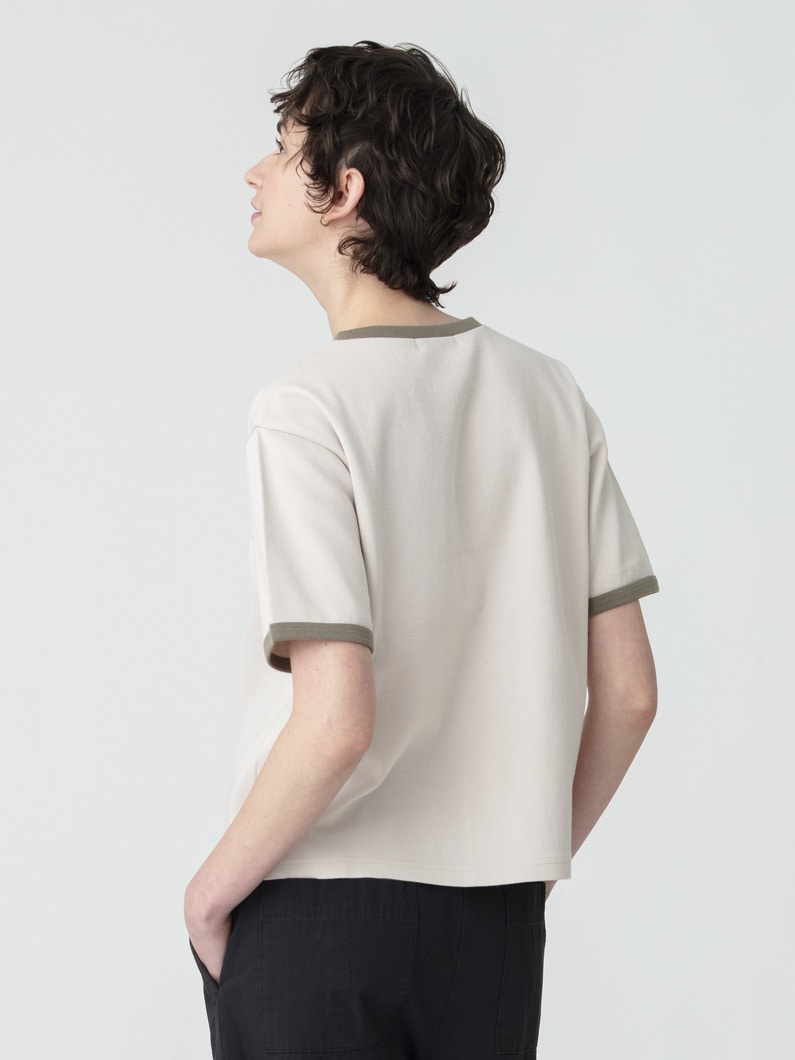 リンガー ティー（アイボリー/ブラック） 詳細画像 ivory 2