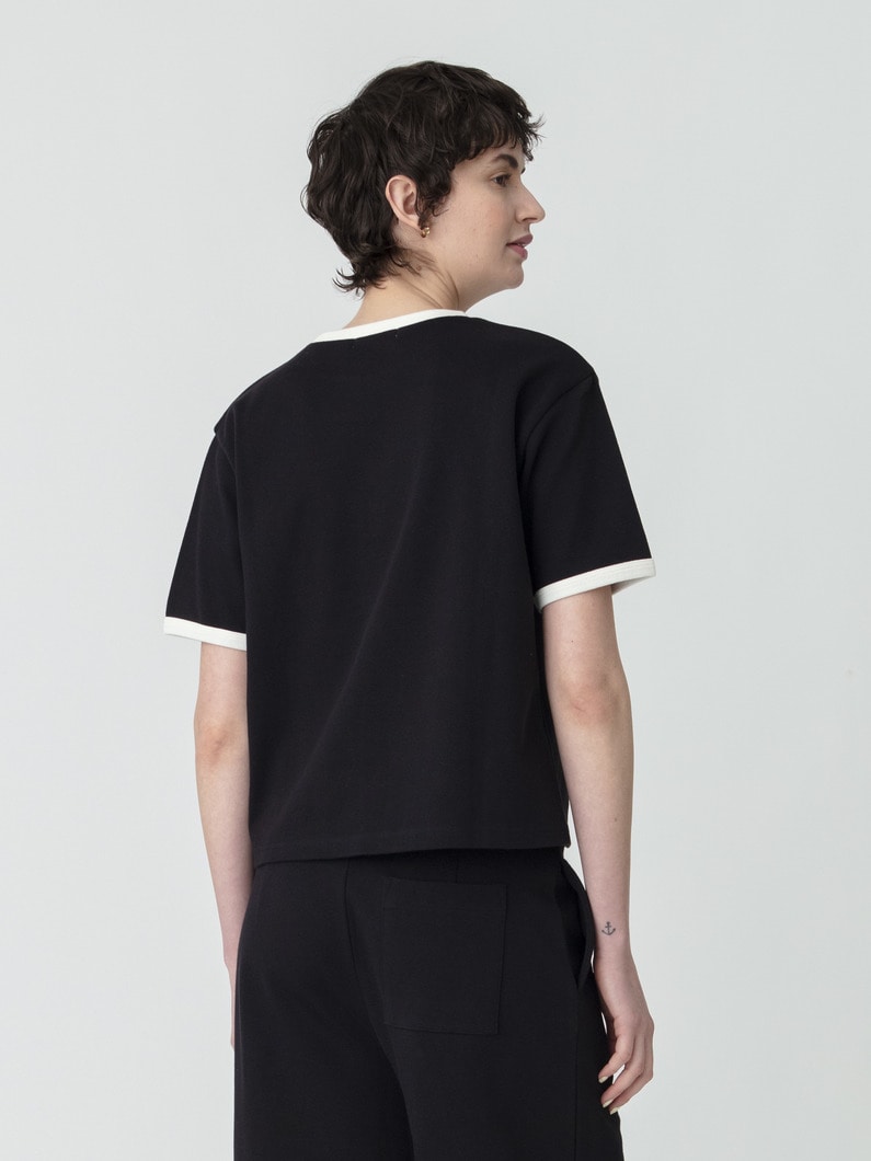 リンガー ティー（アイボリー/ブラック） 詳細画像 black 2