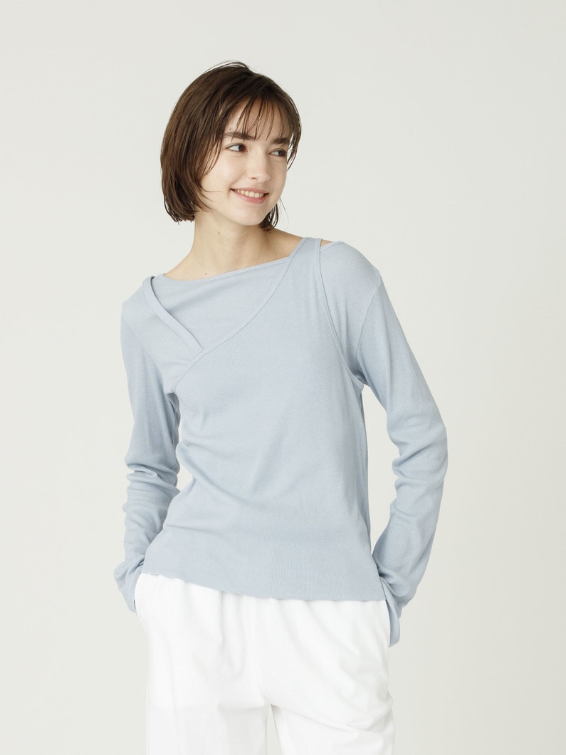 レイヤード ロングスリーブティー 詳細画像 blue