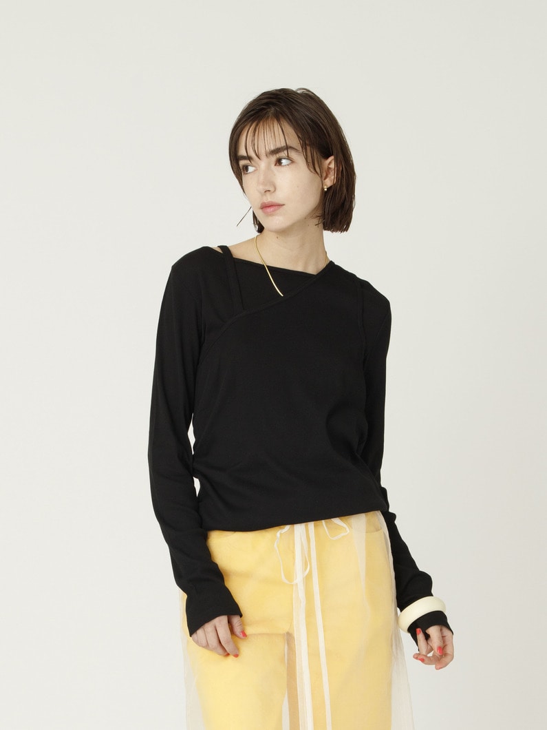 レイヤード ロングスリーブティー 詳細画像 black 1